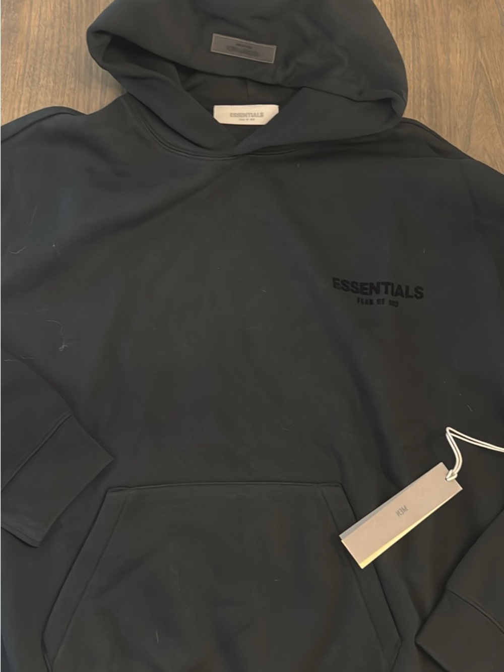 ESSENTIALS Black Hoodie - Fear of God ESSENTIALS
